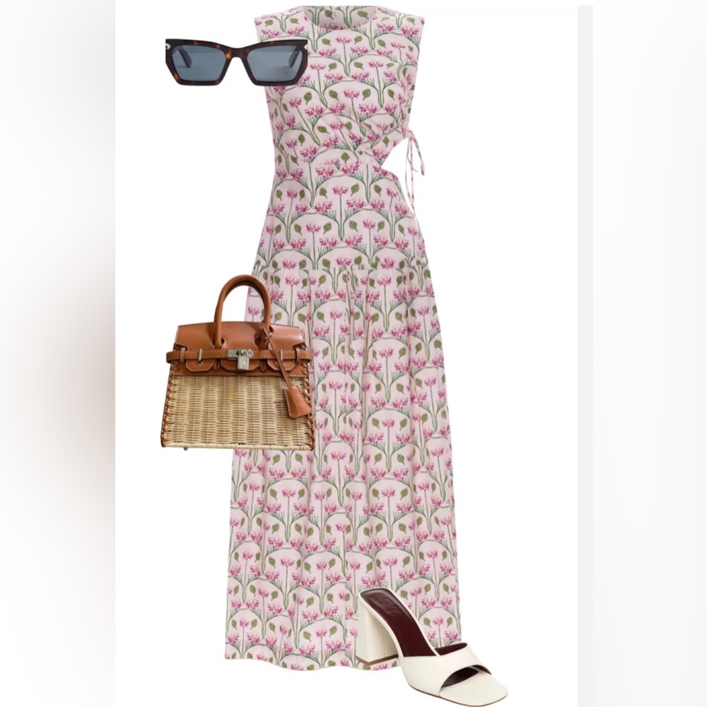 Agua by Agua Bendita Otoño Trebol cotton midi dress